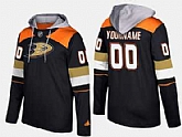 Ducks Men's Customized Name And Number Black Adidas Hoodie,baseball caps,new era cap wholesale,wholesale hats